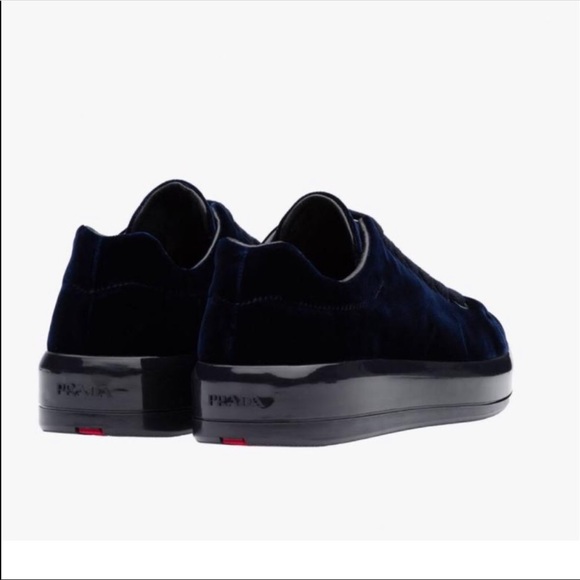 PRADA Velvet Plain Sneaker Size 37 - Picture 3 of 6